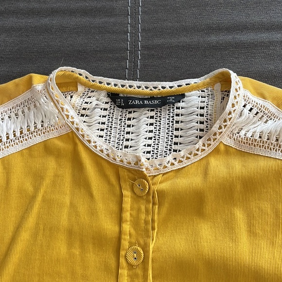 Zara Tops Zara Mustard Yellow Top Poshmark